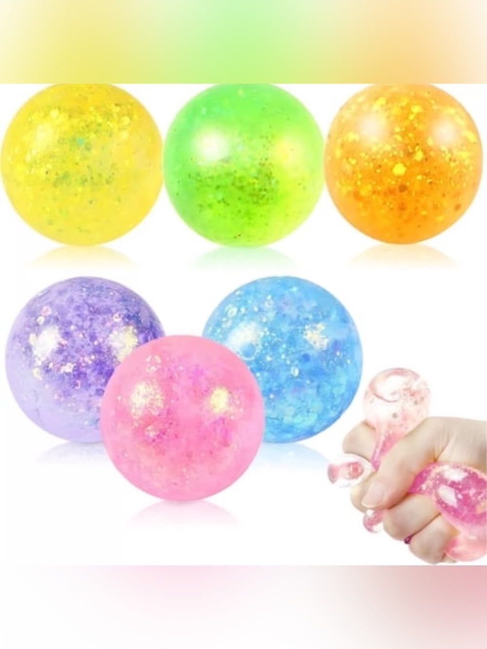 Glitter ball squishy